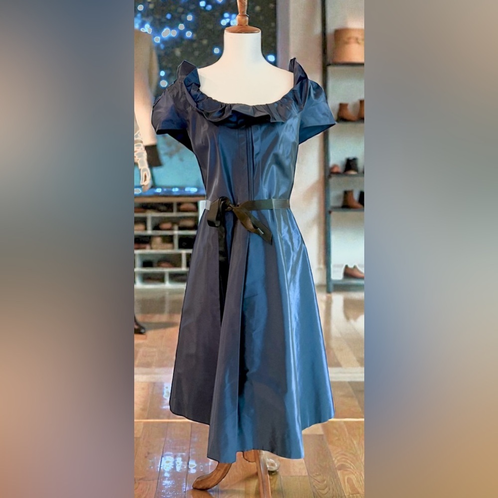 Rickie Freeman for Teri Jon Midnight Blue Midi Dress